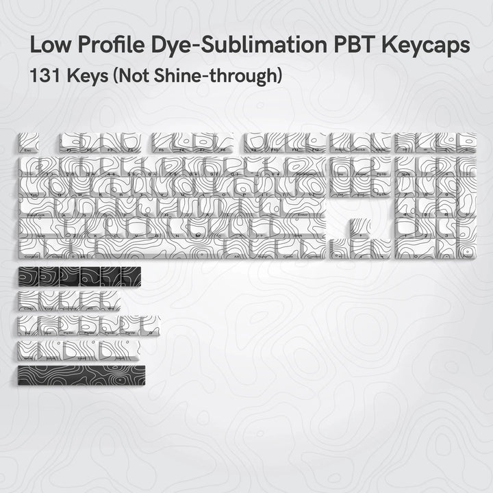 Purple glow key for double click mechanical keyboard