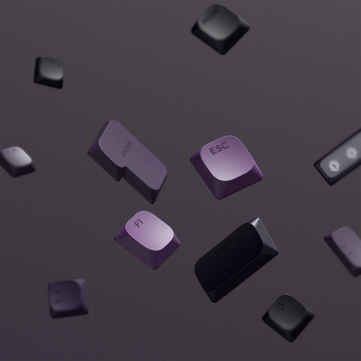 Purple glow key for double click mechanical keyboard