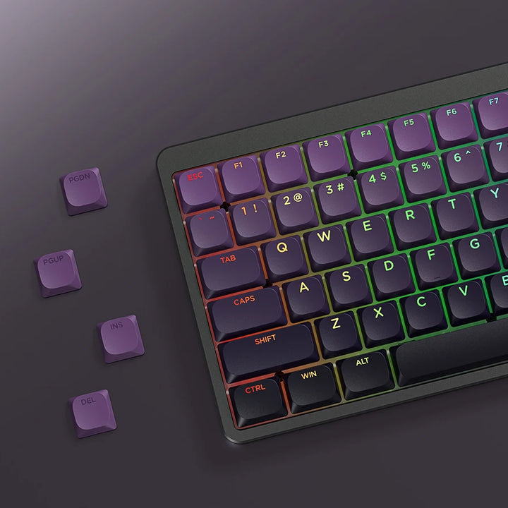 Purple glow key for double click mechanical keyboard