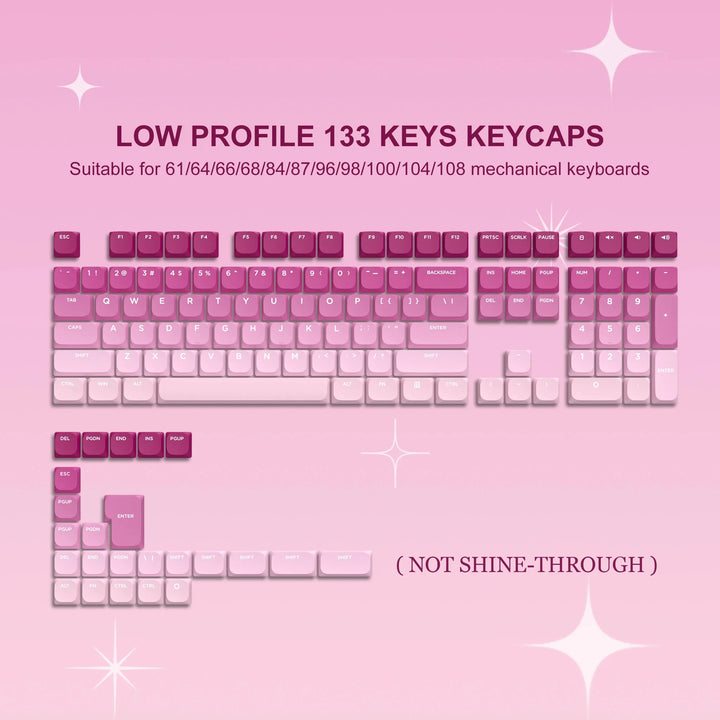 Purple glow key for double click mechanical keyboard