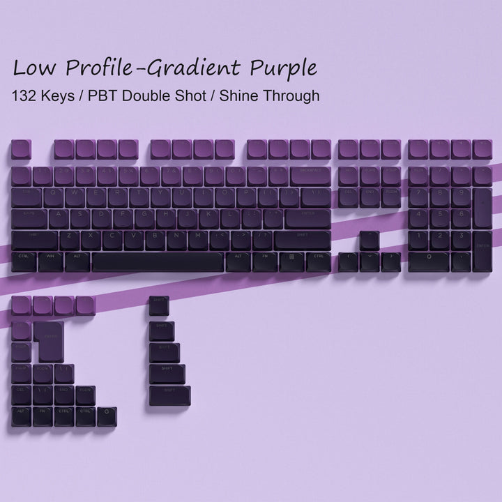 Purple glow key for double click mechanical keyboard