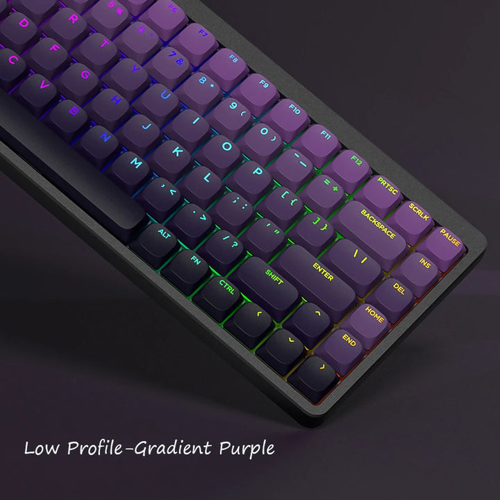 Purple glow key for double click mechanical keyboard