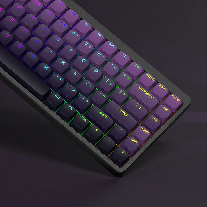 Purple glow key for double click mechanical keyboard